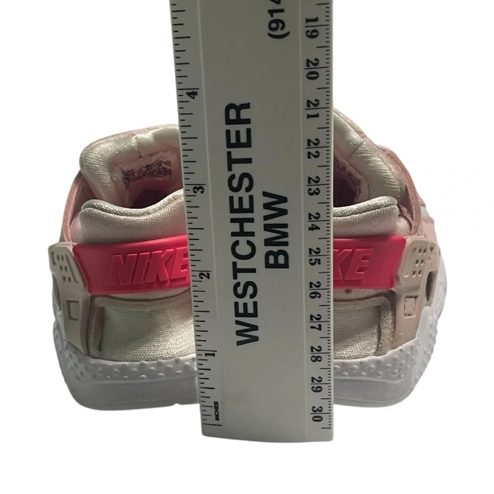 Nike huarache toddler girl sneakers size 7C pink/white slip on bungee type - Picture 10 of 11